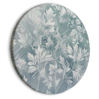 OEM Imagen Redonda - Adornos En Turquesa Desgastado Y Polvoriento: Delicado Estampado Floral / Estampados Florales En Turquesa Desgastado Y Polvoriento