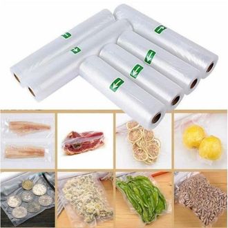 OEM Paquete De 6 Rollos De Bolsas Para Envasar Al Vac&iacute;o Con Relieve De 20x500cm + 28x500cm