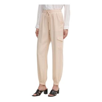 Gaud&igrave; Broeken, Dames, Beige, XL, Broek met zakken en trekkoord