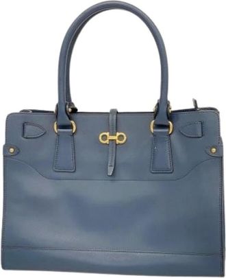 Ferragamo Pre-owned Handbags, female, Blue, Size: ONE SIZE Pre-owned Handbag