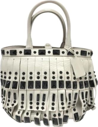 Prada Pre-owned Vintage Handbag - Dames - Vintage Handtas - Wit - ONE Size - Leer - Vintage