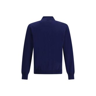 Tom Ford Mens Blue Cotton Polo Shirt