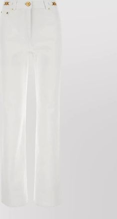 Versace straight leg denim trousers with pockets and loops