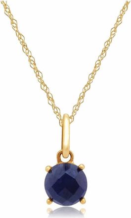 Gemondo Classic Round Sapphire Checkerboard Pendant in 9ct Yellow Gold