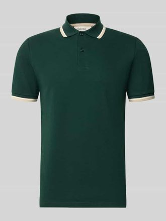 Selected Slim Fit Poloshirt aus Baumwoll-Mix Modell ATLAS in Dunkelgruen, Gr&ouml;&szlig;e XXL