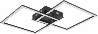 ETC Shop Etc-shop - Plafoniera quadrata led plafoniera per camera da letto insolita plafoniera di design led, nero opaco, 36 watt 2700 lumen bianco caldo, l