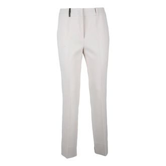 PESERICO Peserico, Slim-fit Trousers, female, White, Size: 2XL Slim-fit Trousers