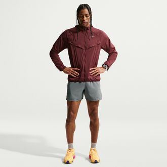 Nike Mens Miler Dri-FIT 5 Brief-Lined Running Shorts in Grey | IF2060-084
