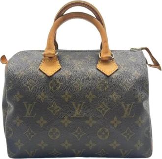 Louis Vuitton Pre-owned Vintage Canvas Handbag - Dames - Vintage Handtas - Bruin - ONE Size - Leer - Vintage
