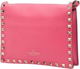 Valentino Pre-owned Cross Body Bags, female, Pink, Size: ONE SIZE Pre-owned Leather Cross Body Bag