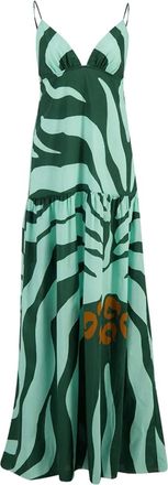Johanna Ortiz Abito lungo zebrato - Verde
