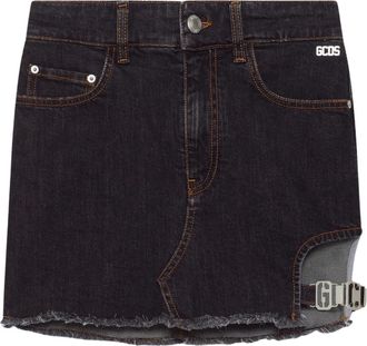 GCDS Mini denim rok met metallic logo - Dames - Spijkerrokken - Zwart - W34 - Denim - Rokken