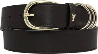 Patrizia Pepe triple-hoop Fly-charm belt - Brown