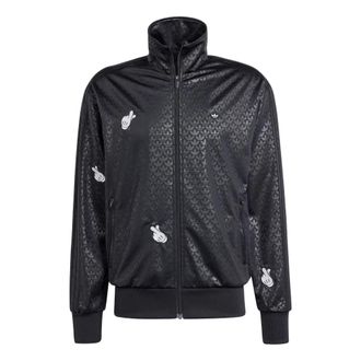 adidas Mickey Mouse x Originals Monogram Embroidered Firebird Track Top Asia Sizing Black IY2264
