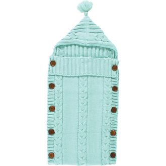 Hudson Baby Knitted Baby Lounge Stroller Wrap Sack in Mint at Nordstrom