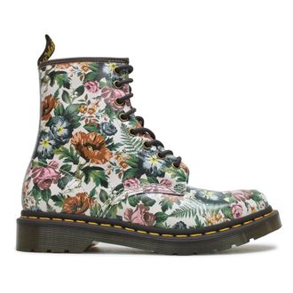 Dr. Martens 1460 W Backhand Leather Womens Ankle Boots - Floral Garden Print Backhand - Size:UK 6.5
