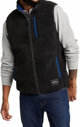 Eddie Bauer Chilali Faux Shearling Fleece Vest - Big And Tall In Carbon Gray
