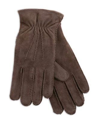Barba stitched gloves - men - Calf Suede - 9.5 - Brown