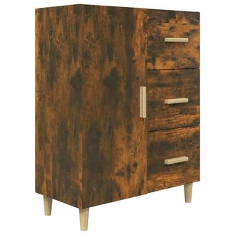 Berkfield Home Sideboard Smoked Oak 69.5x34x90 cm Engineered Wood in Brown