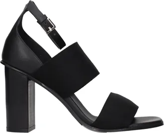 Max Mara Black Fabric Platform Womens Sandals