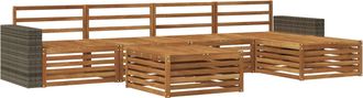 vidaXL Conjunto De Sof&aacute;s De Exterior 6 Uds. Natural Vidaxl