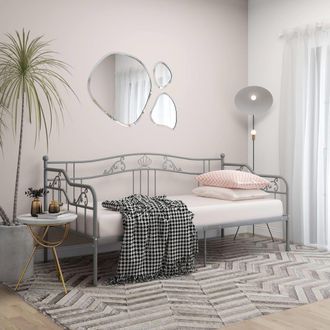 Berkfield Home Sofa Bed Frame Grey Metal 90x200 cm