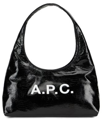 A.P.C. Womens Shoulder Bag Baby Ninon Black Polyurethane Handbags Hand