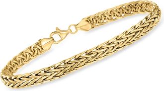 Ross-Simons 18kt Yellow Gold Wheat-Chain Bracelet