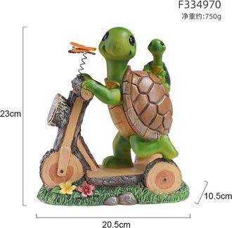 OEM L&aacute;mpara Solar De Resina Con Forma De Tortuga En Bicicleta, Luz Nocturna Para El Patio, Bonita Decoraci&oacute;n De Tortuga Y Mariposa, Decoraci&oacute;n Para Jard&iacute;n