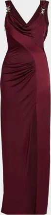 Versace Ruched Jersey Gown