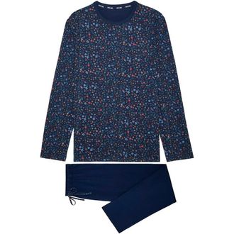 HOM Broceliande Long Pajama Set in Navy Print at Nordstrom, Size Xx-Large