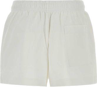 Sporty & Rich Womens White Cotton Shorts Exterior