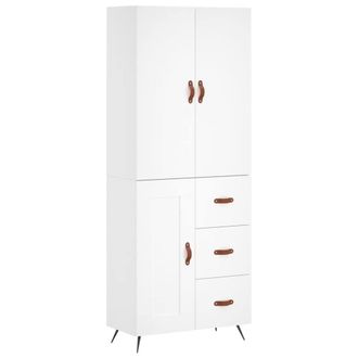 Berkfield Home Highboard White 69.5x34x180 cm Engineered Wood