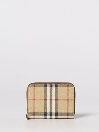 Burberry Coated Cotton Vintage Check Print Wallet