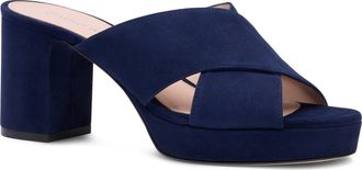 Stuart Weitzman Dayna Platform Sandal in Nice Blue at Nordstrom, Size 10.5