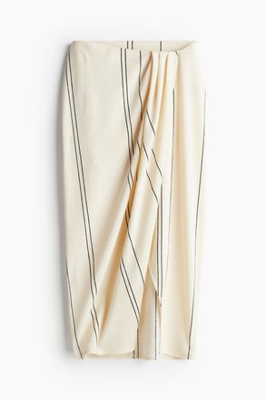 H&M Wickeljupe aus strukturiertem Strick - Cremefarben/Gestreift