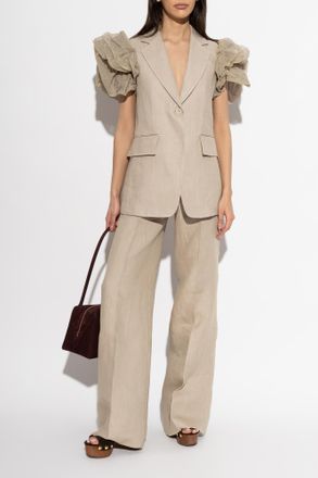 Max Mara Linen Trousers Angus, Womens, Beige