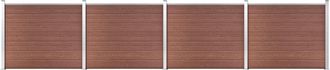 vidaXL Set De Panel De Valla Wpc Marr&oacute;n 699x146 Cm Vidaxl