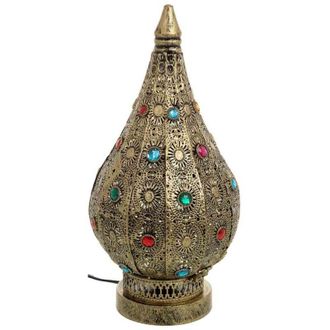 Wanderlust Deco L&aacute;mpara De Metal Cristal Acrilico De Colores D20x38h Cm