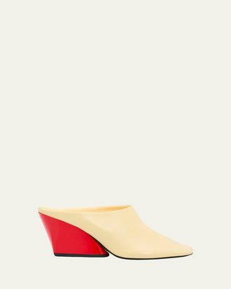 Proenza Schouler Slant Leather Mules
