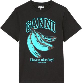 Ganni Camiseta De Algod&oacute;n Estampada Ganni