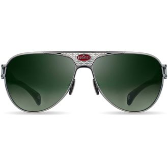 Bugatti Mens 42 mm Silver Sunglasses