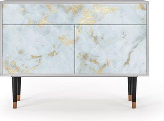 StoryZ Aparador blanco claro 2 cajones y 2 puertas L 115 cm