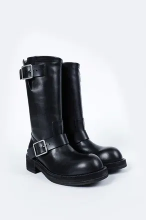 Ann Demeulemeester Sarith Engineer Biker Boots With Buckles Tuxon
