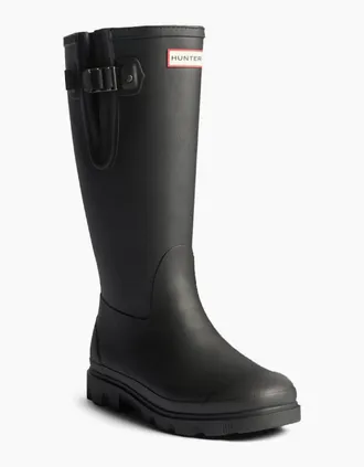 Hunter Mens Field Downpour Adjustable Mens Wellingtons - Black - Size: 12