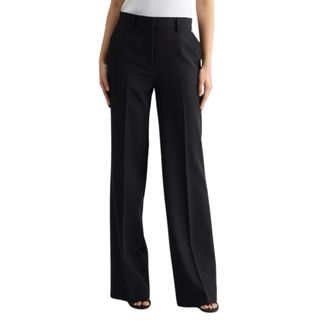 Liu Jo Broeken, Dames, Zwart, M, Polyester, Wide Broeken