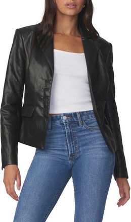 Joe's The Fitted Faux Leather Blazer in Black at Nordstrom, Size X-Small