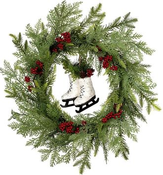 National Tree Company 22In Winter Skates Wreath