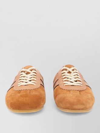 Dries Van Noten suede mules rubber sole stitch detailing