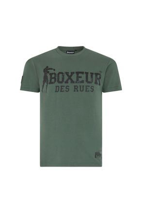 Boxeur Des Rues T-Shirt BOXEUR DES RUES BOXEUR DES RUES T-Shirt T-Shirt Boxeur Street 2, Herren, Gr. XL, gr&uuml;n, Obermaterial: 95% Baumwolle CO. 5% Elasthan EL., Shirts